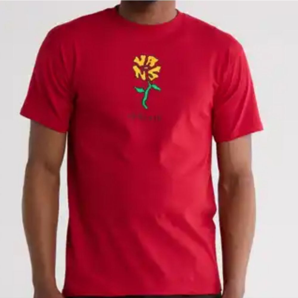 Vans Dancing Flowers Graphic S/S T-Shirt- Cardinal